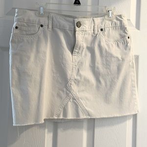 Vintage Gap white jean skirt